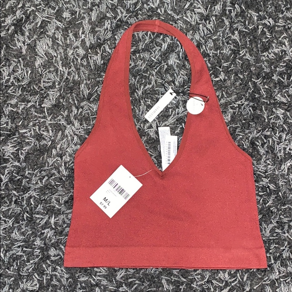 Forever 21 Seamless Brick Cropped Halter